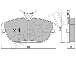 Piduriklotsi komplekt, ketaspidur METELLI 22-0132-0
