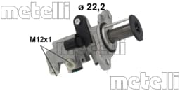 Peapiduri silinder METELLI 05-1263