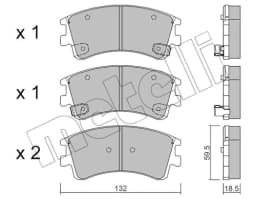 Piduriklotsi komplekt, ketaspidur METELLI 22-0476-0