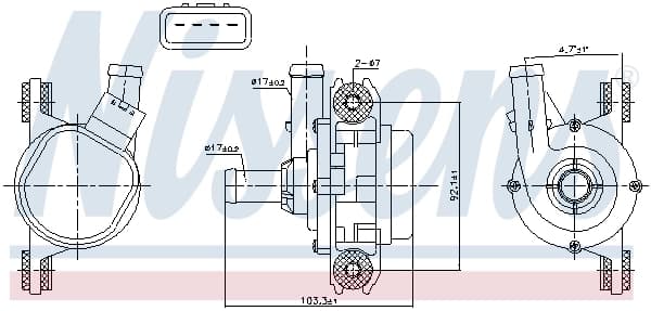 Veepump, mootori jahutus NISSENS 831385