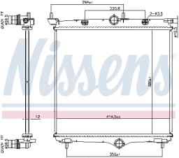 Radiaator, mootorijahutus NISSENS 607031