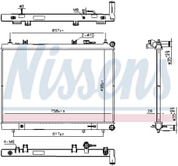 Radiaator, mootorijahutus NISSENS 606308