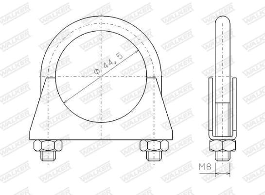 Klemm, väljalaskesüsteem WALKER 82307