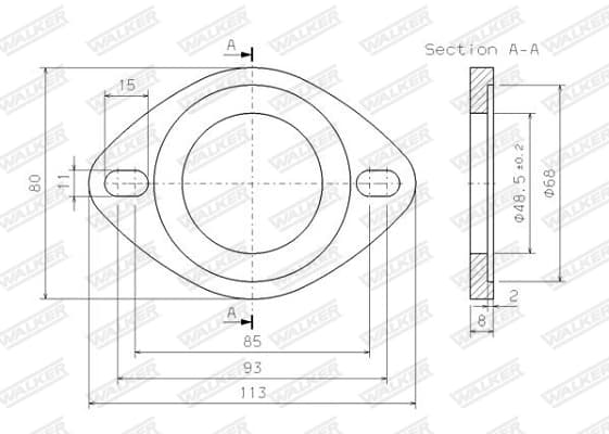 Flants, heitgaasitoru WALKER 80391