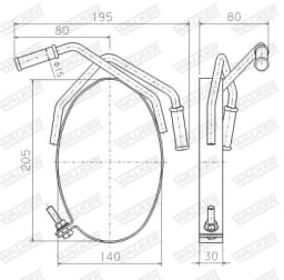 Kinnitus, väljalaskesüsteem WALKER 80598