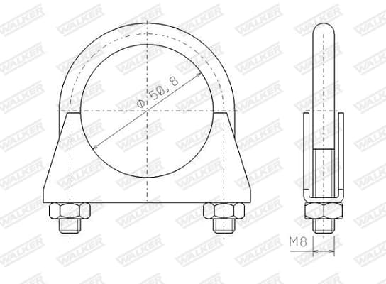 Klemm, väljalaskesüsteem WALKER 82309