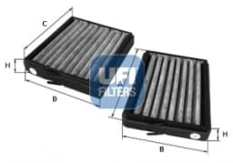 Filter, salongiõhk UFI 54.130.00