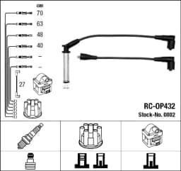 Süütesüsteemikomplekt NGK 0802