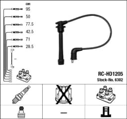 Süütesüsteemikomplekt NGK 6302
