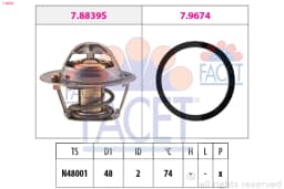 Termostaat, Jahutusvedelik FACET 7.8839