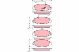 Piduriklotsi komplekt, ketaspidur TRW GDB3354