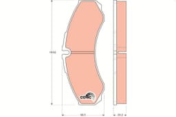 Piduriklotsi komplekt, ketaspidur TRW GDB1345