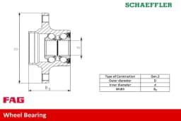 Rattalaagrikomplekt Schaeffler FAG 713 6236 40