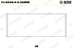 Kepsulaager GLYCO 71-4246/4 0.30mm