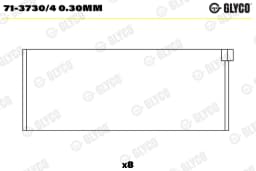 Kepsulaager GLYCO 71-3730/4 0.30mm