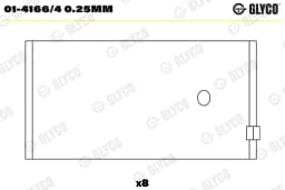 Kepsulaager GLYCO 01-4166/4 0.25mm