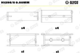 Väntvõlli laager GLYCO H1298/5 0.50MM