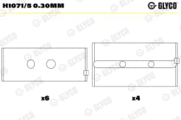 Väntvõlli laager GLYCO H1071/5 0.30mm