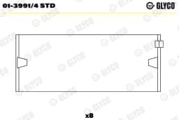 Kepsulaager GLYCO 01-3991/4 STD