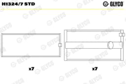 Väntvõlli laager GLYCO H1324/7 STD