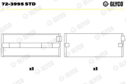 Väntvõlli laager GLYCO 72-3995 STD