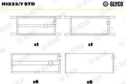 Väntvõlli laager GLYCO H1233/7 STD