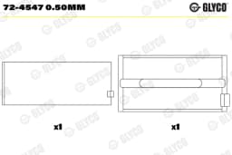 Väntvõlli laager GLYCO 72-4547 0.50mm