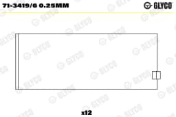 Kepsulaager GLYCO 71-3419/6 0.25mm