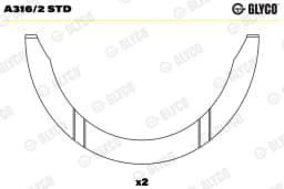 Distantsseib, väntvõll GLYCO A316/2 STD