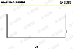 Kepsulaager GLYCO 01-4110 0.25mm