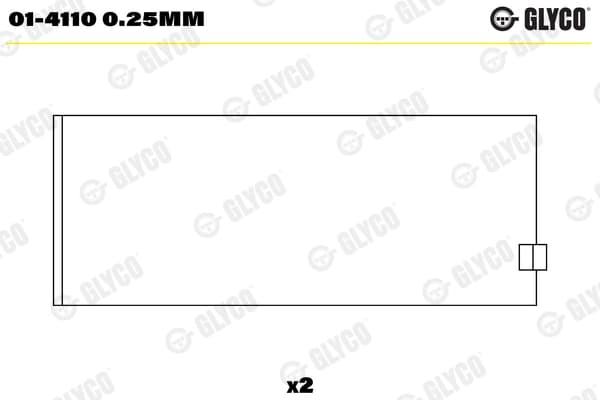 Kepsulaager GLYCO 01-4110 0.25mm