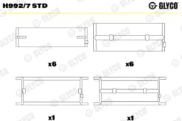 Väntvõlli laager GLYCO H992/7 STD