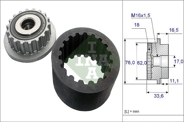 Paindlik sidurimuhv-komplekt Schaeffler INA 535 0186 10