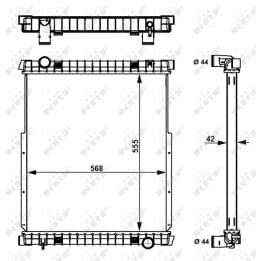 Radiaator, mootorijahutus NRF 58377