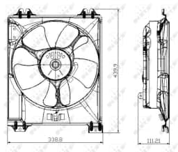 Ventilaator, mootorijahutus NRF 47677