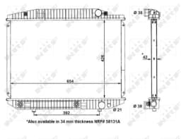 Radiaator, mootorijahutus NRF 58131