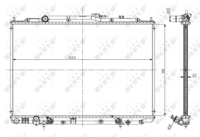 Radiaator, mootorijahutus NRF 56052
