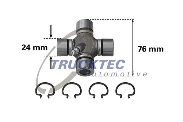 Liigend, kardaanvõll TRUCKTEC AUTOMOTIVE 02.34.017