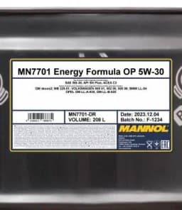 Mootoriõli SCT - MANNOL MN7701-DR