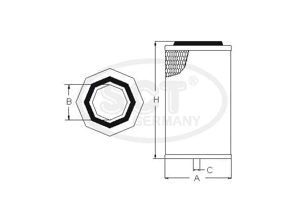 Õhufilter SCT - MANNOL SB 949