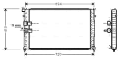 Radiaator, mootorijahutus AVA Clever Choice PEA2177