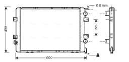 Radiaator, mootorijahutus AVA Clever Choice RTA2264