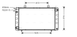 Radiaator, mootorijahutus AVA Clever Choice SB2003