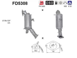 Tahma-/partikelfilter, väljalaskesüst. AS FD5308