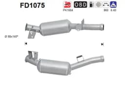 Tahma-/partikelfilter, väljalaskesüst. AS FD1075