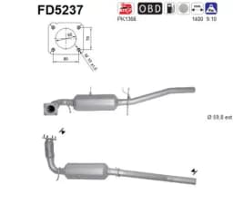 Tahma-/partikelfilter, väljalaskesüst. AS FD5237