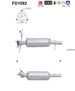 Tahma-/partikelfilter, väljalaskesüst. AS FD1092