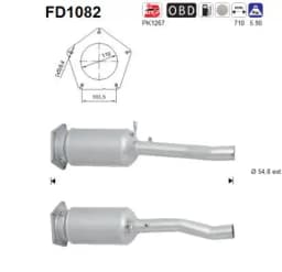 Tahma-/partikelfilter, väljalaskesüst. AS FD1082