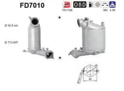 Tahma-/partikelfilter, väljalaskesüst. AS FD7010