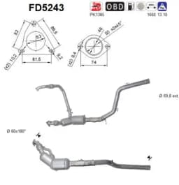 Tahma-/partikelfilter, väljalaskesüst. AS FD5243